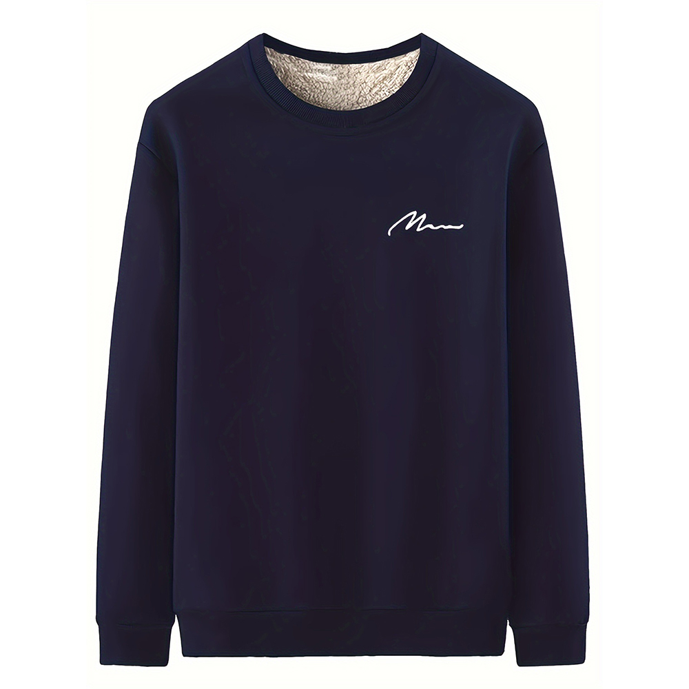 Men's round neck stretch sweatshirt for winter