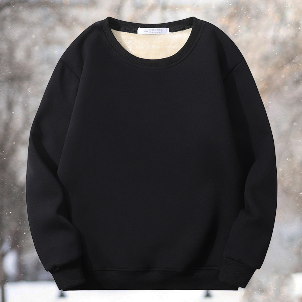 Men's multi-color casual thickened round neck sweatshirt