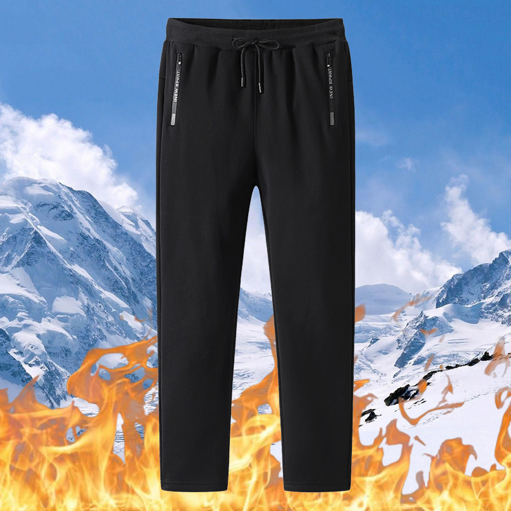 Men's cotton plus velvet thickened sweatpants
