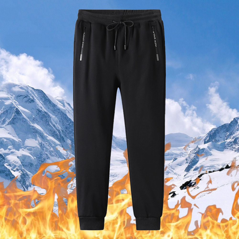 Men's cotton plus velvet thickened sweatpants