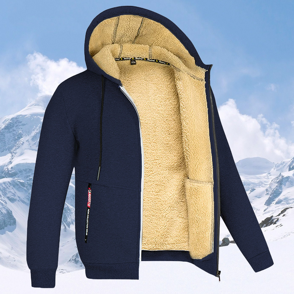 Men's warm and thickened hoodie for winter