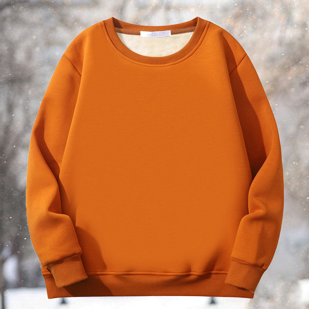 Men's multi-color casual thickened round neck sweatshirt