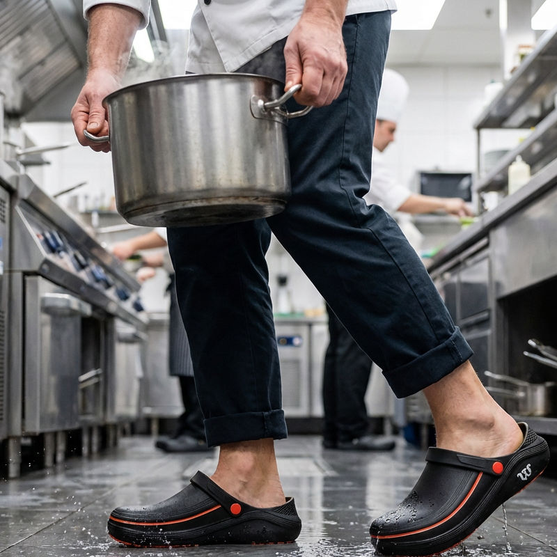 Non-slip kitchen & work shoes – water- & oil-resistant, breathable & comfortable; ideal for chefs, doctors & healthcare workers 🏥✨