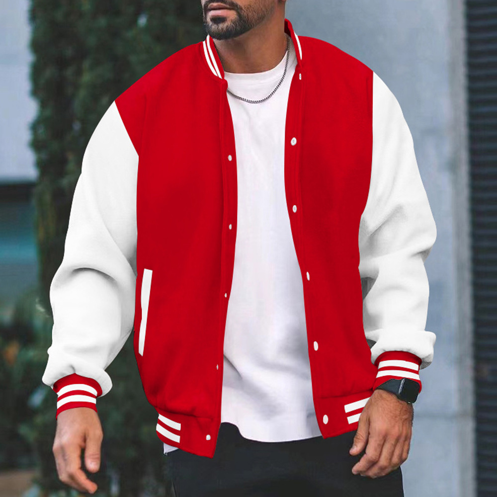 Men's Stand Collar Baseball Jacket