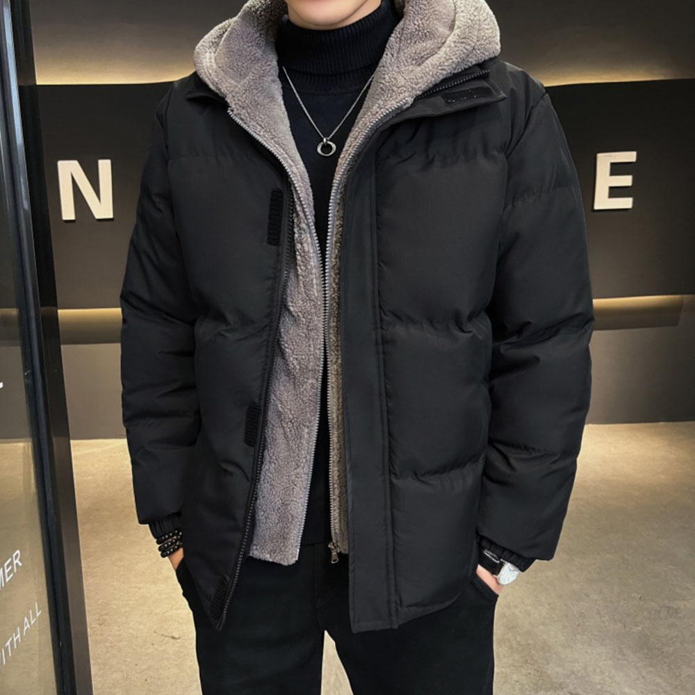 Men's Polar Fleece Hooded Cotton Jacket
