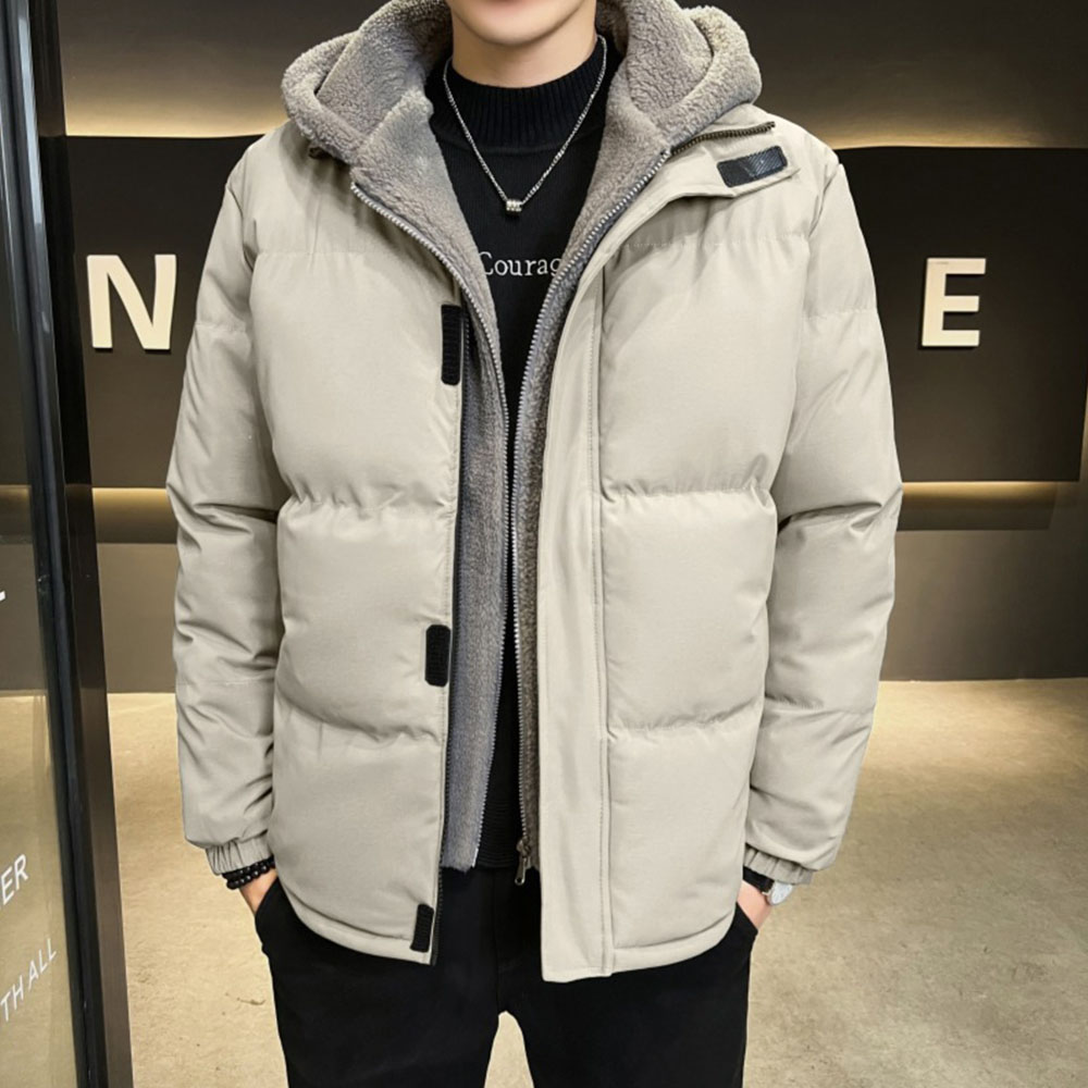 Men's Polar Fleece Hooded Cotton Jacket