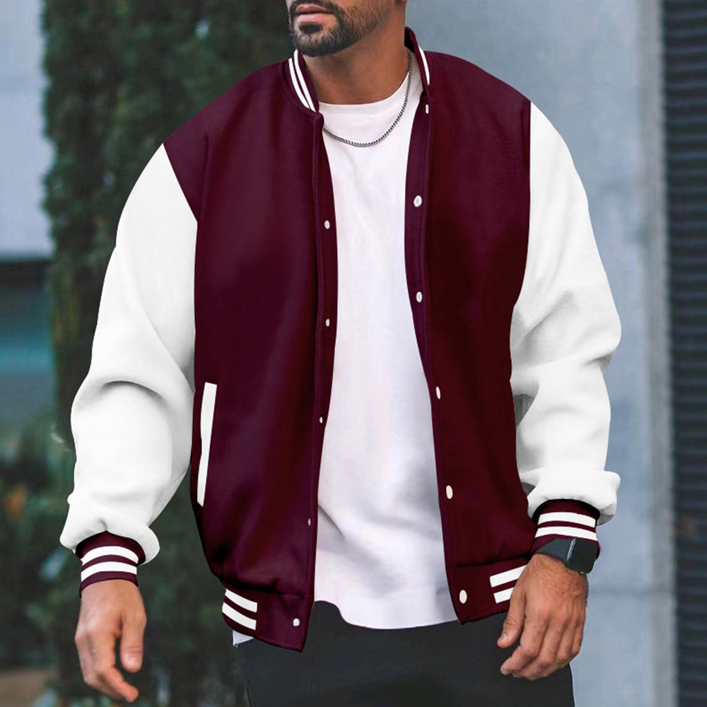 Men's Stand Collar Baseball Jacket