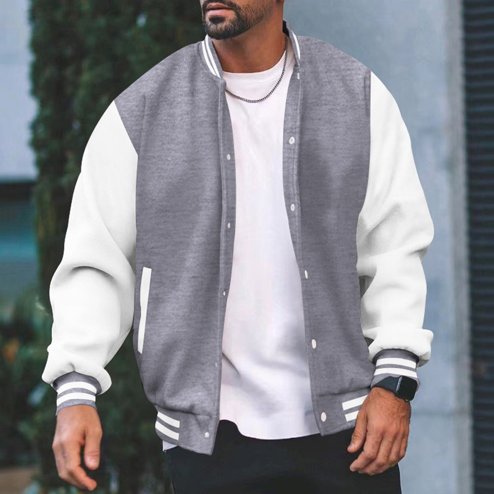 Men's Stand Collar Baseball Jacket