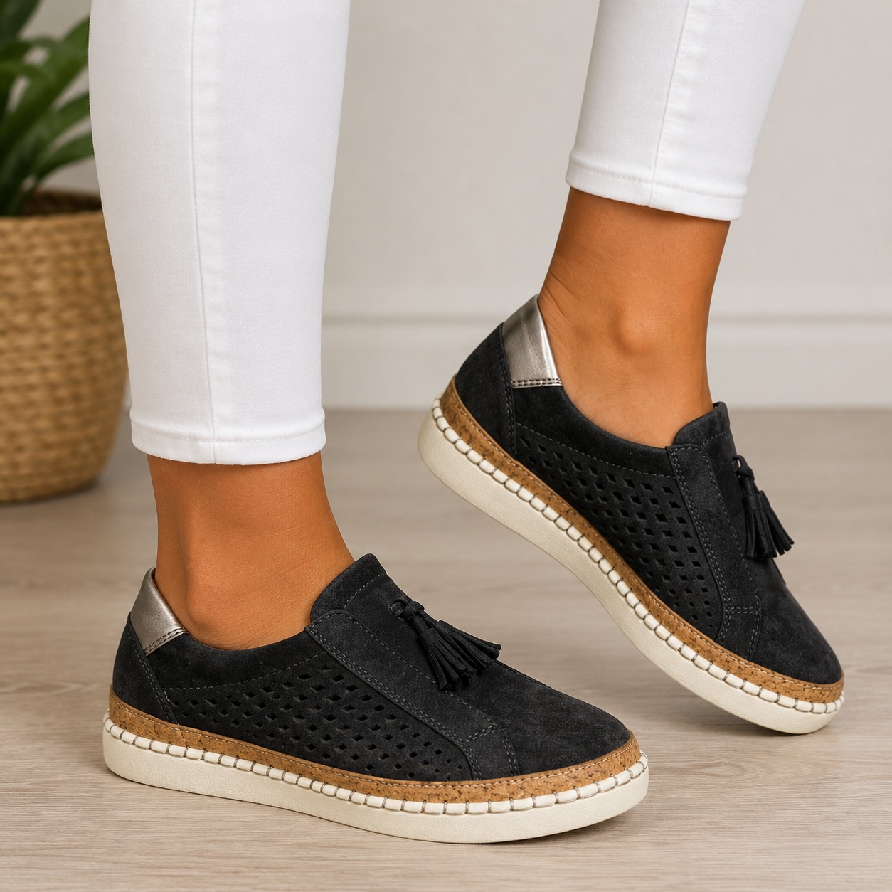 Orthopaedic Slip-On Shoes for Women: Ultra-Comfortable Pain Relief Walking Loafers