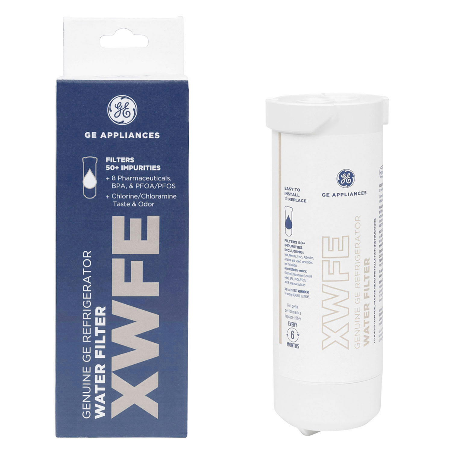 GE XWFE Refrigerator Water Filter,Easy installation,White
