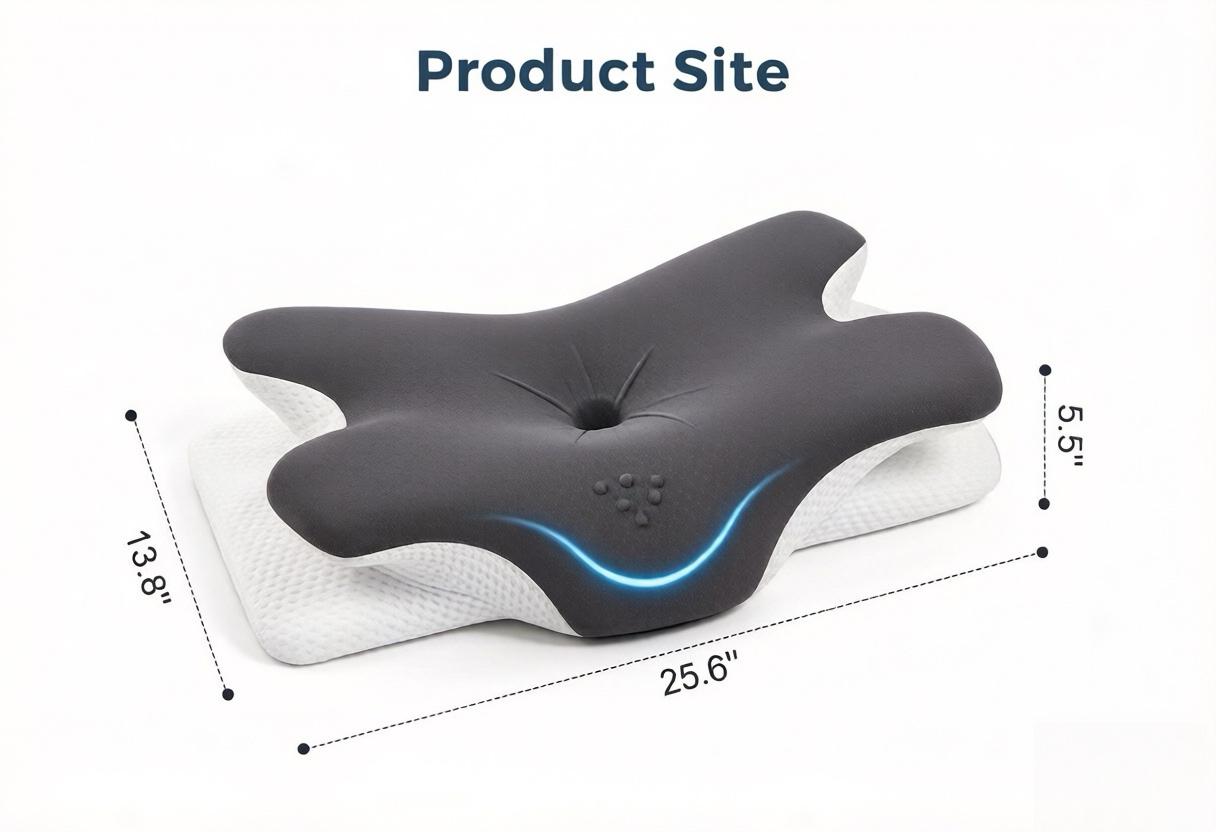 【CoolingPillow】VIPfree Pro 2.0 Cooling Ergonomic Durable Memory Foam Cervical Neck Pillow, Supportive Head Cushion for Shoulder Pain Relief, Neck Care, Pillows for Sleeping, Cooling Bedding Bed Accessory 【CoolingPillow】VIPfree Pro 2.0 Cooling Ergonomic Durable Memory Foam Cervical Neck Pillow, Supportive Head Cushion for Shoulder Pain Relief, Neck Care, Pillows for Sleeping, Cooling Bedding Bed Accessory