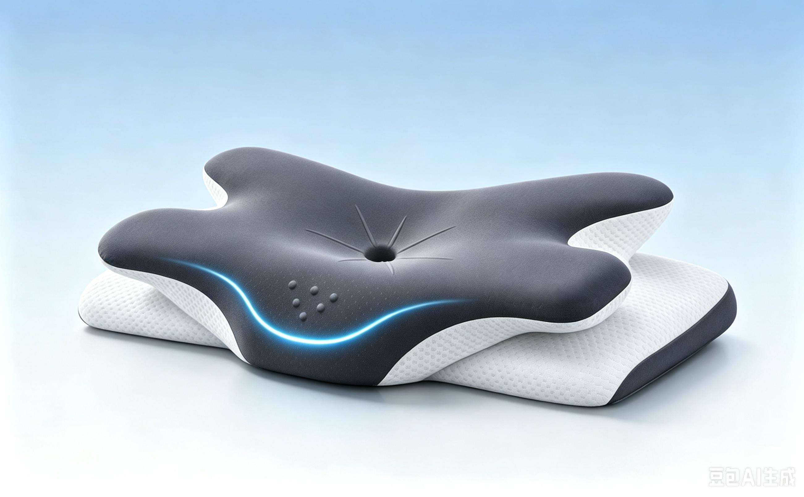 【CoolingPillow】VIPfree Pro 2.0 Cooling Ergonomic Durable Memory Foam Cervical Neck Pillow, Supportive Head Cushion for Shoulder Pain Relief, Neck Care, Pillows for Sleeping, Cooling Bedding Bed Accessory