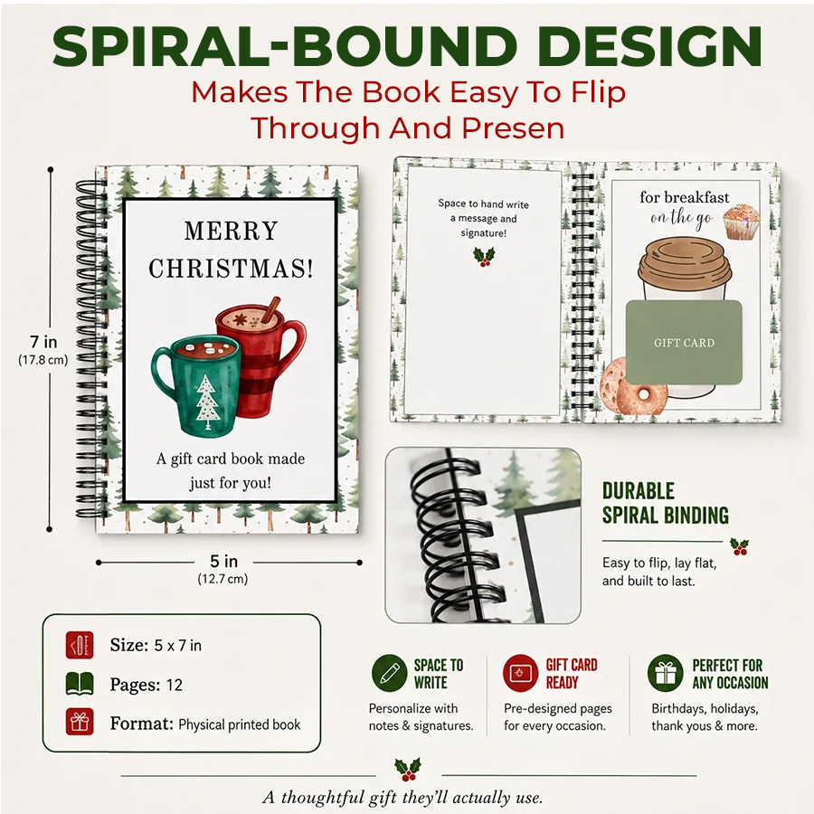 Christmas Gift Card Book – festive holiday gift card holder, product image 13