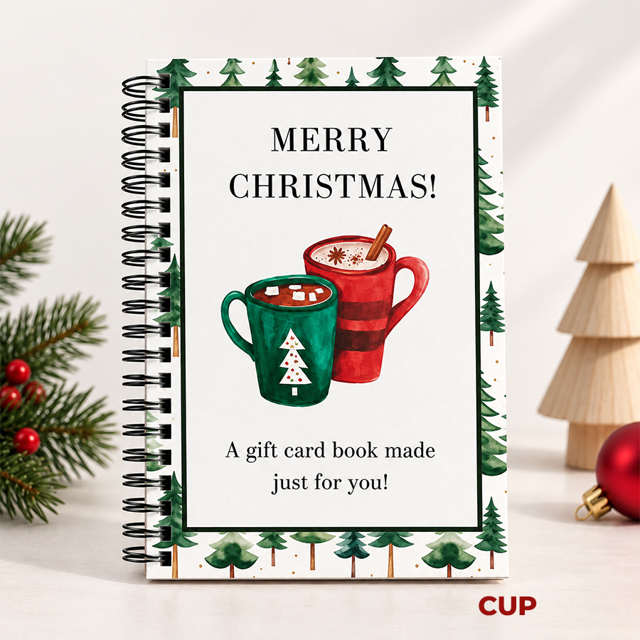 Christmas Gift Card Book festive cover and holiday presentation