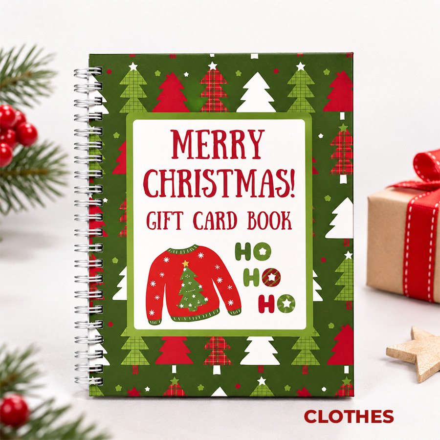 Christmas Gift Card Book – festive holiday gift card holder, product image 10