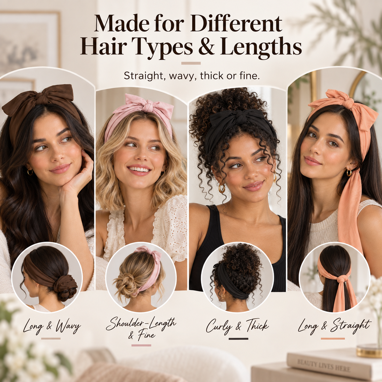 🎀 2-IN-1 HEATLESS CURLING BOW HEADBAND