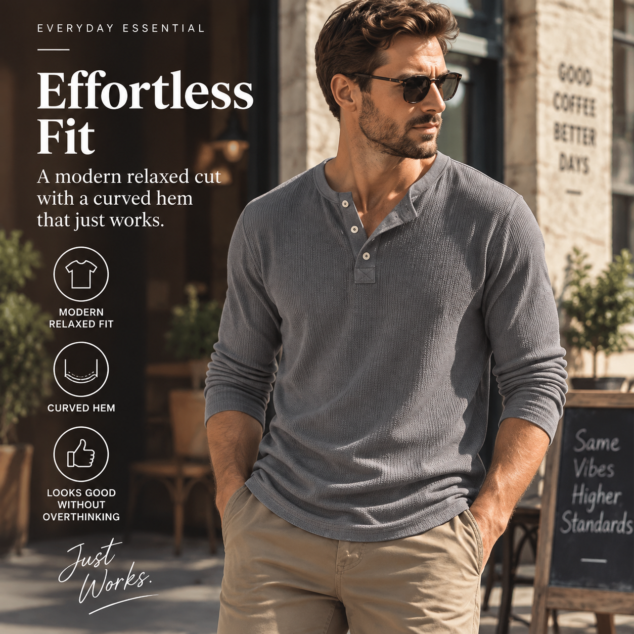 ⏰LAST DAY 60% OFF - MEN’S VINTAGE LONG SLEEVE HENLEY