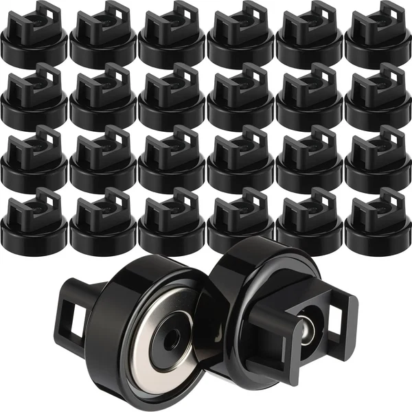 🧲 Heavy-Duty Magnetic Cable Tie Mounts – 22mm, 22lbs Strong Magnetic Zip Tie Bases for Wire & Cable Management