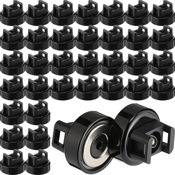 🧲 Heavy-Duty Magnetic Cable Tie Mounts – 22mm, 22lbs Strong Magnetic Zip Tie Bases for Wire & Cable Management