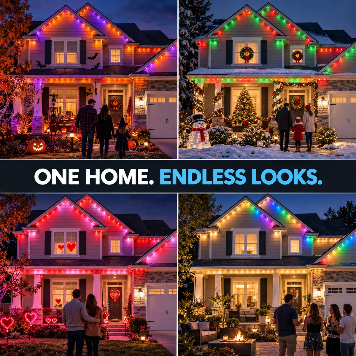 🎅 Early Christmas 49%OFF - Smart Rainbow LED Permanent Outdoor Light - Smartlight 🎁