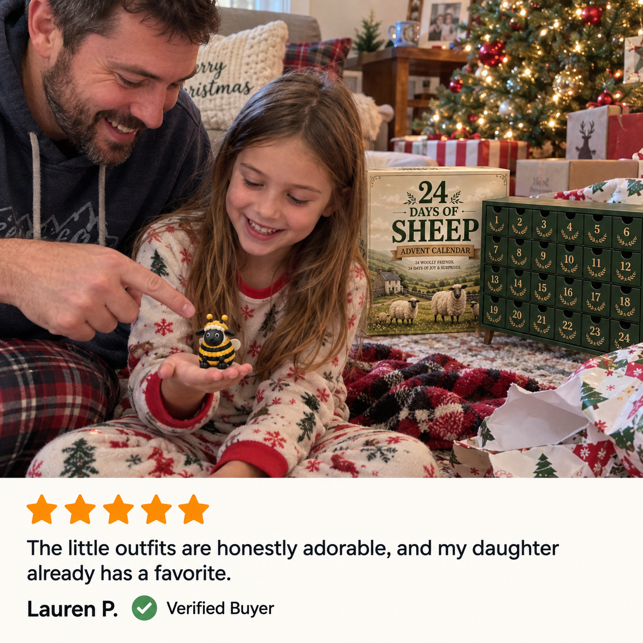 Family sheep advent calendar photo