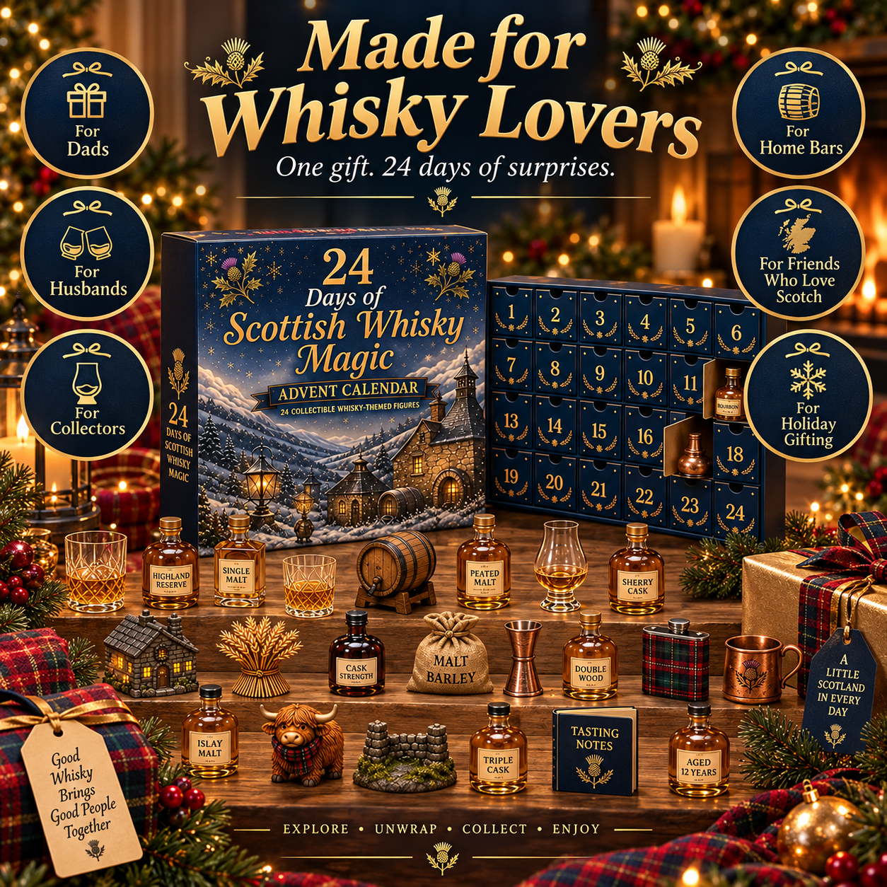 Christmas gift idea for whisky lovers, dads, husbands and collectors