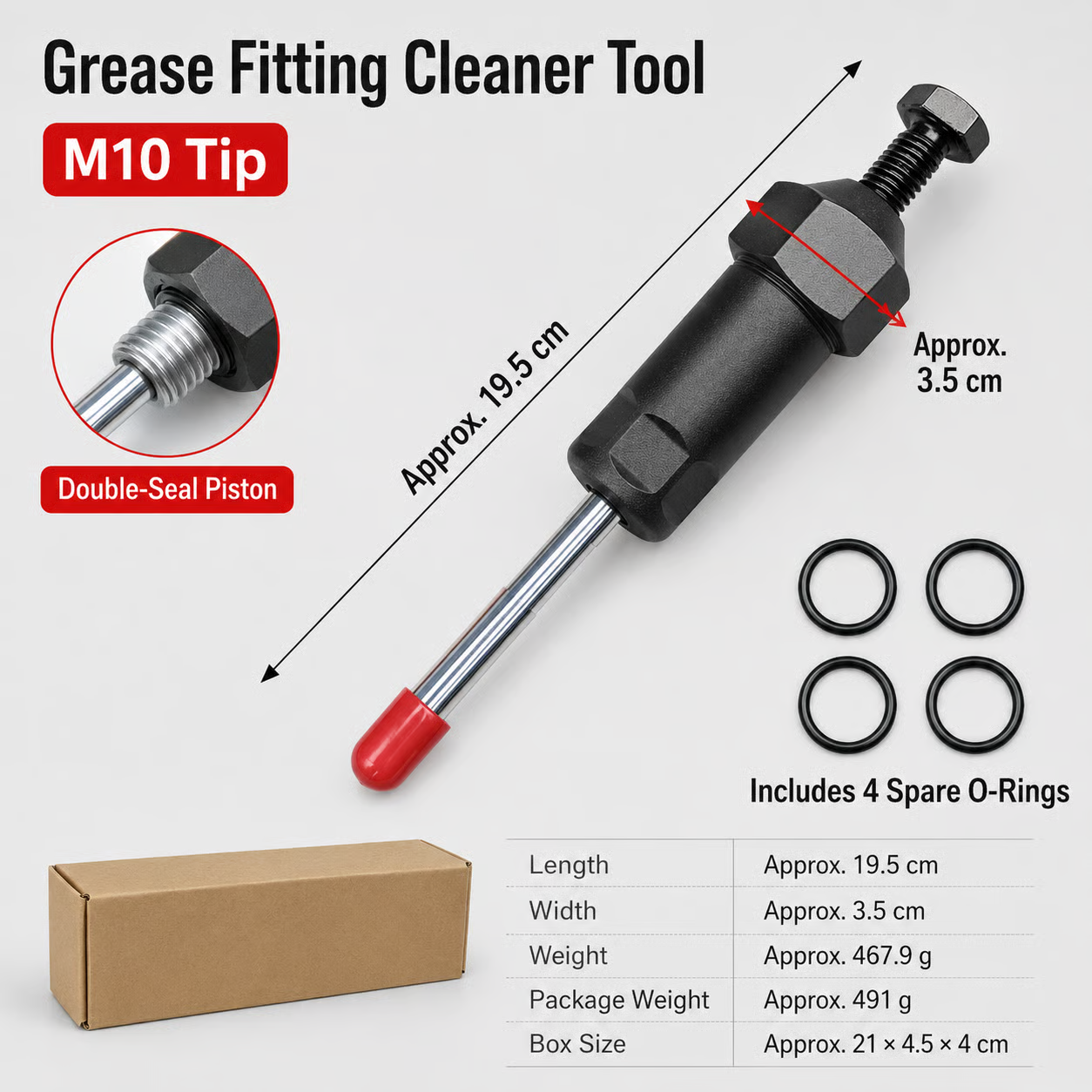 Heavy-Duty Grease Fitting Unclogging Tool