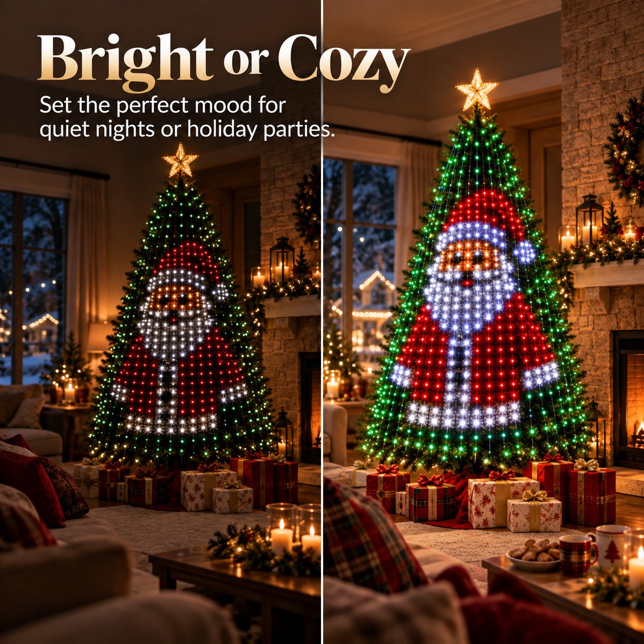 Adjustable bright and cozy lighting modes