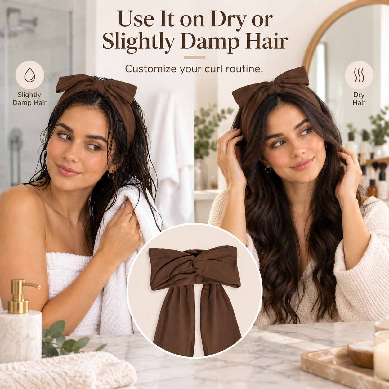 🎀 2-IN-1 HEATLESS CURLING BOW HEADBAND