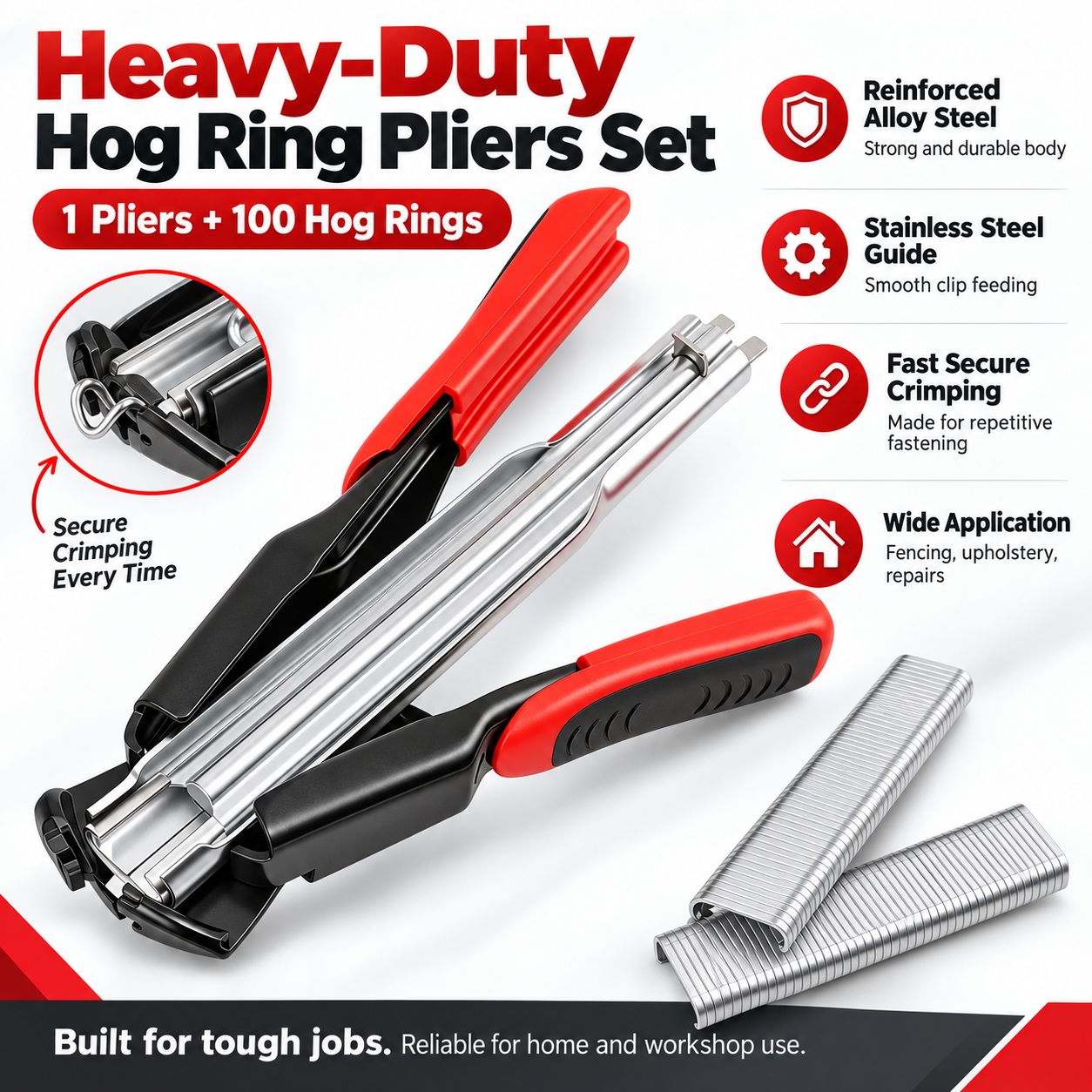 Hog Ring Pliers Kit