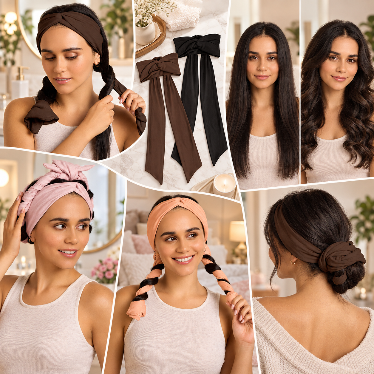 🎀 2-IN-1 HEATLESS CURLING BOW HEADBAND