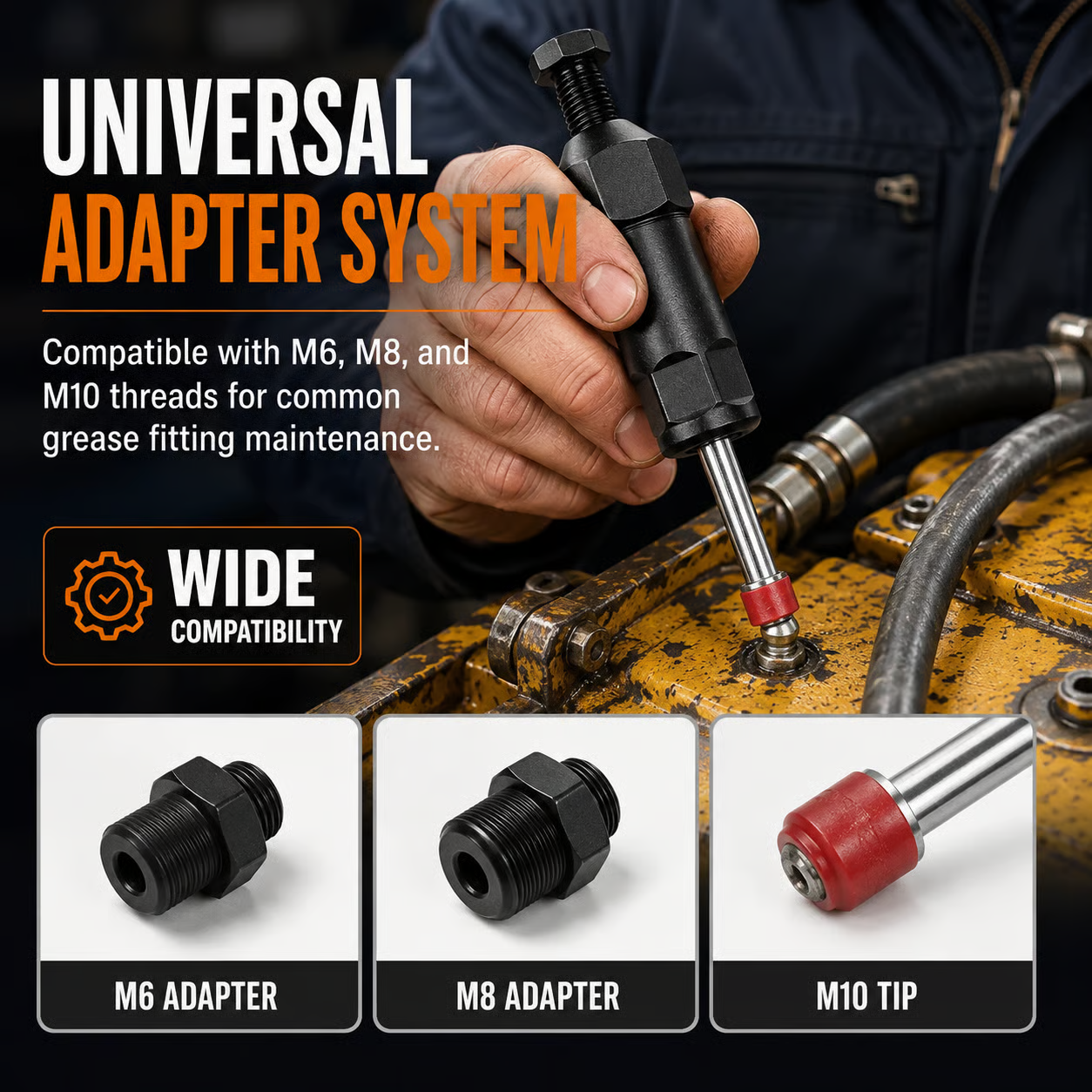Heavy-Duty Grease Fitting Unclogging Tool