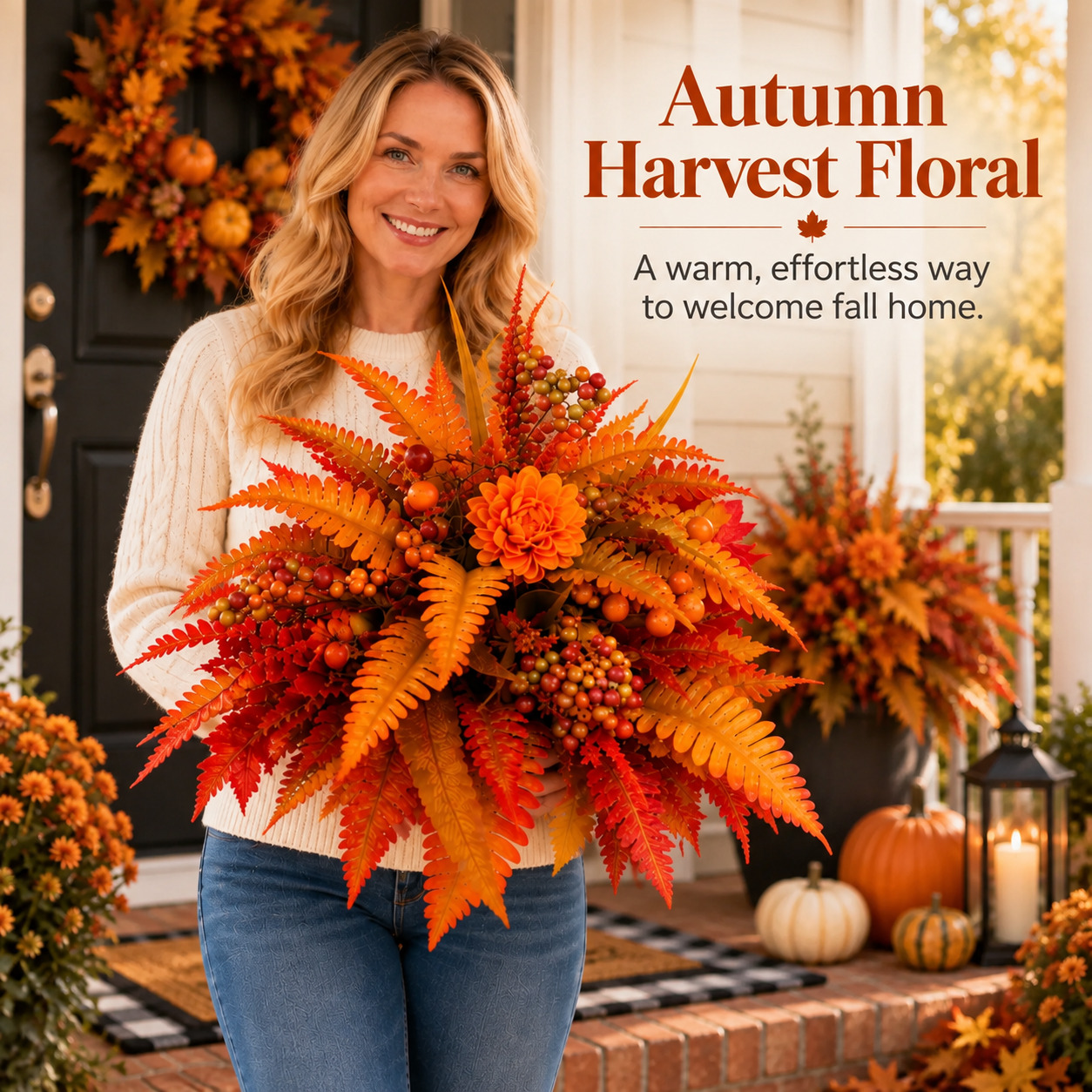 💥Hot Sale 50% Off 🍂 Autumn Harvest Floral Garden Stake Arrangement