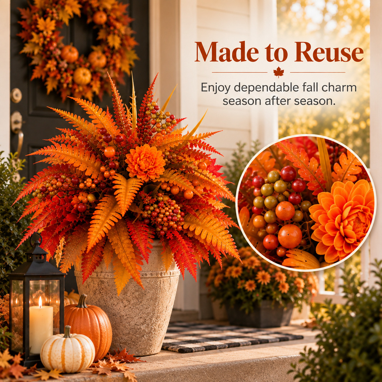 💥Hot Sale 50% Off 🍂 Autumn Harvest Floral Garden Stake Arrangement