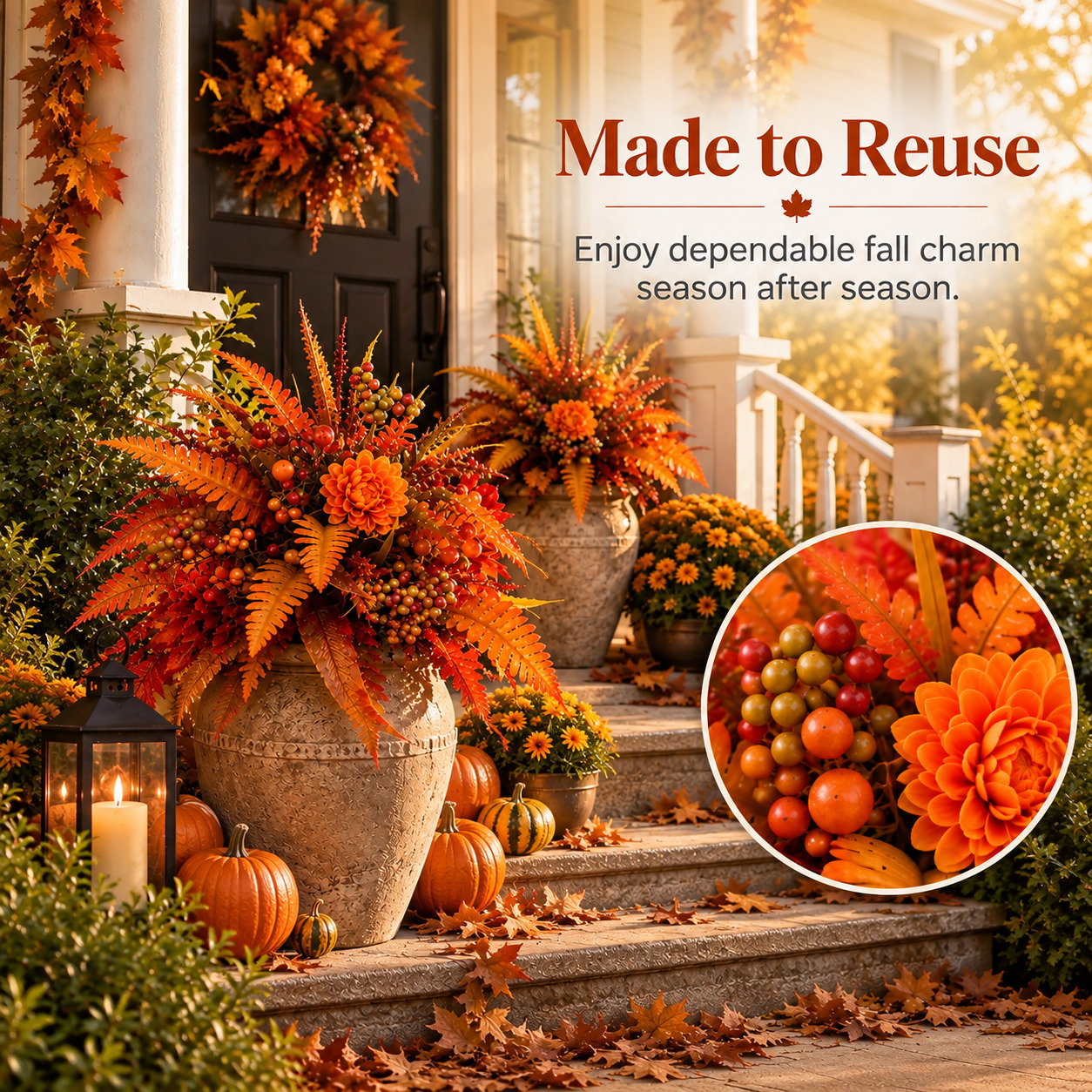💥Hot Sale 50% Off 🍂 Autumn Harvest Floral Garden Stake Arrangement