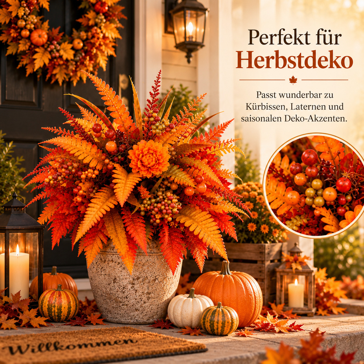 💥Hot Sale 50% Off 🍂 Autumn Harvest Floral Garden Stake Arrangement
