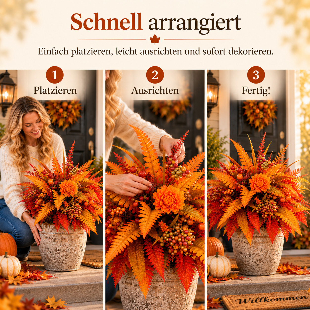 💥Hot Sale 50% Off 🍂 Autumn Harvest Floral Garden Stake Arrangement