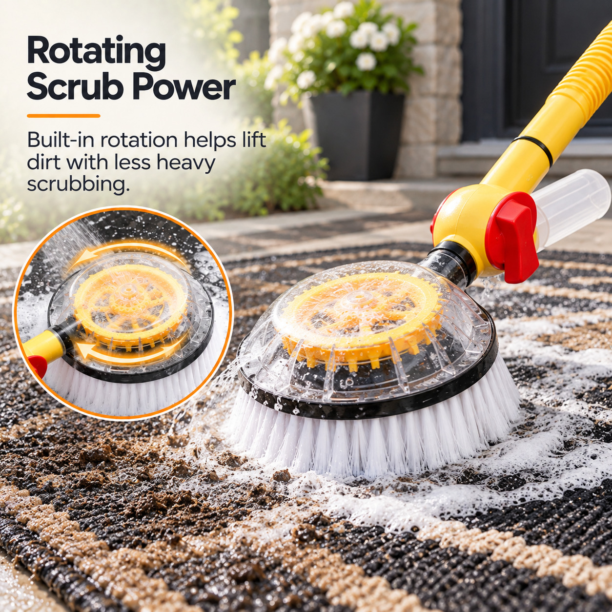 Rotating Carpet Cleaning Brush