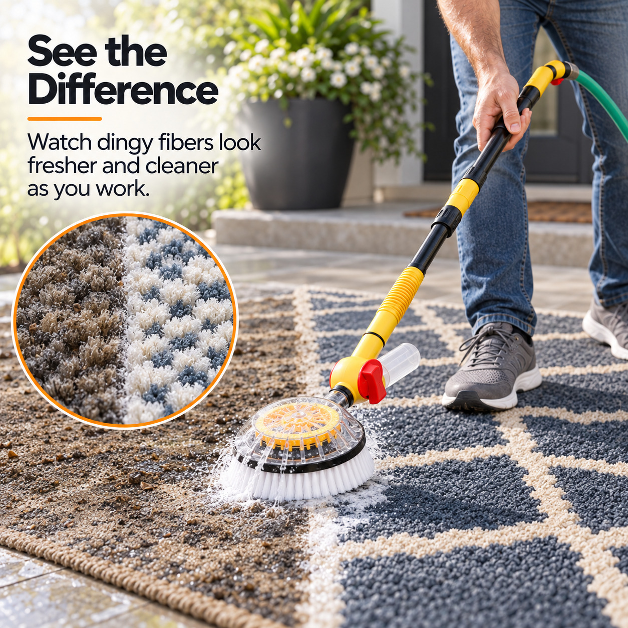 Rotating Carpet Cleaning Brush
