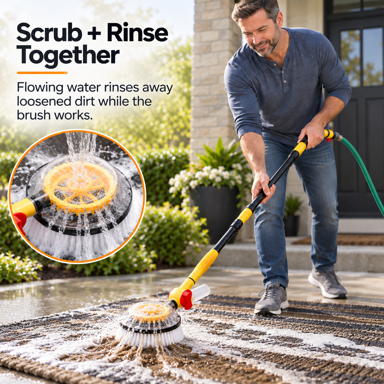 Rotating Carpet Cleaning Brush