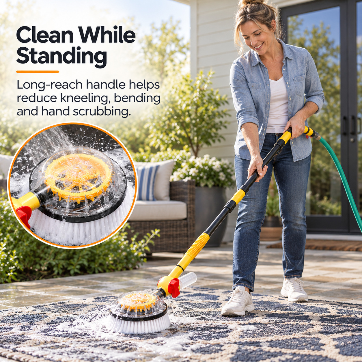 Rotating Carpet Cleaning Brush