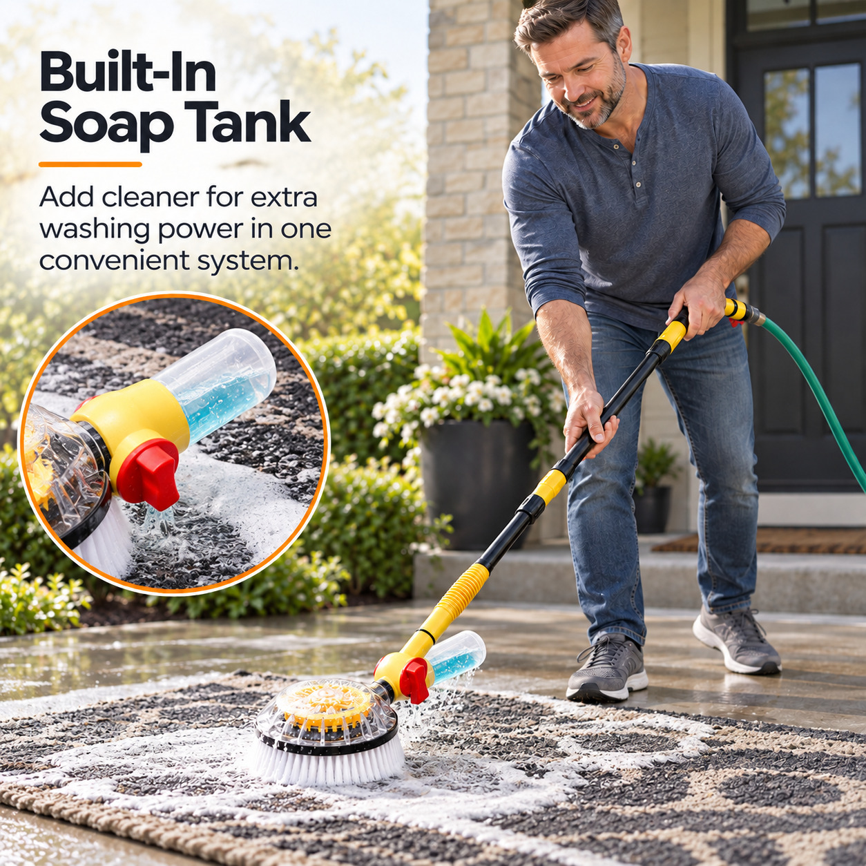 Rotating Carpet Cleaning Brush