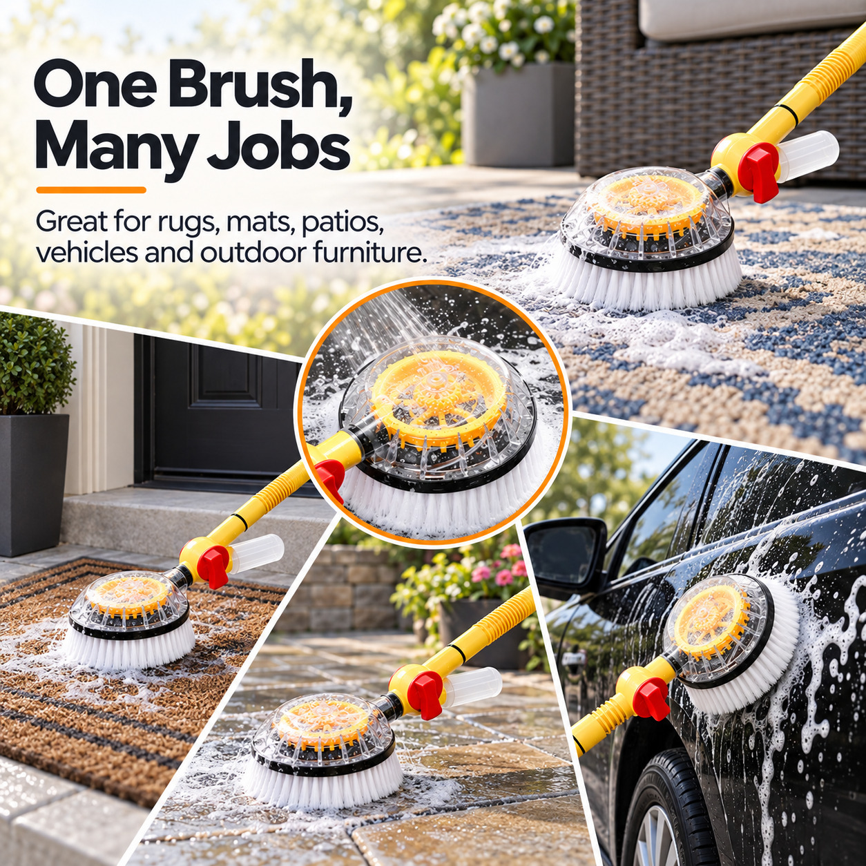 Rotating Carpet Cleaning Brush