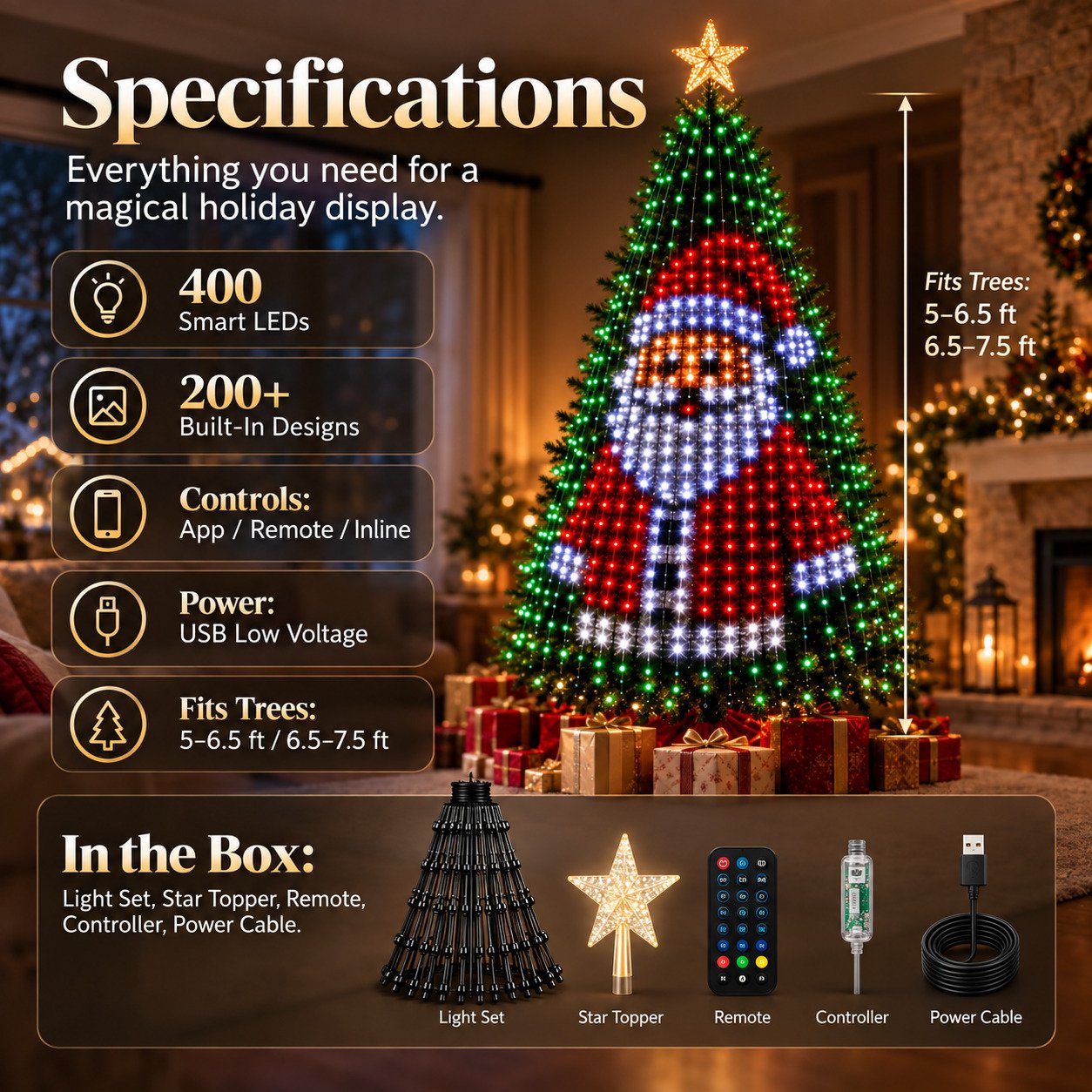 Smart Christmas Tree Lights specifications