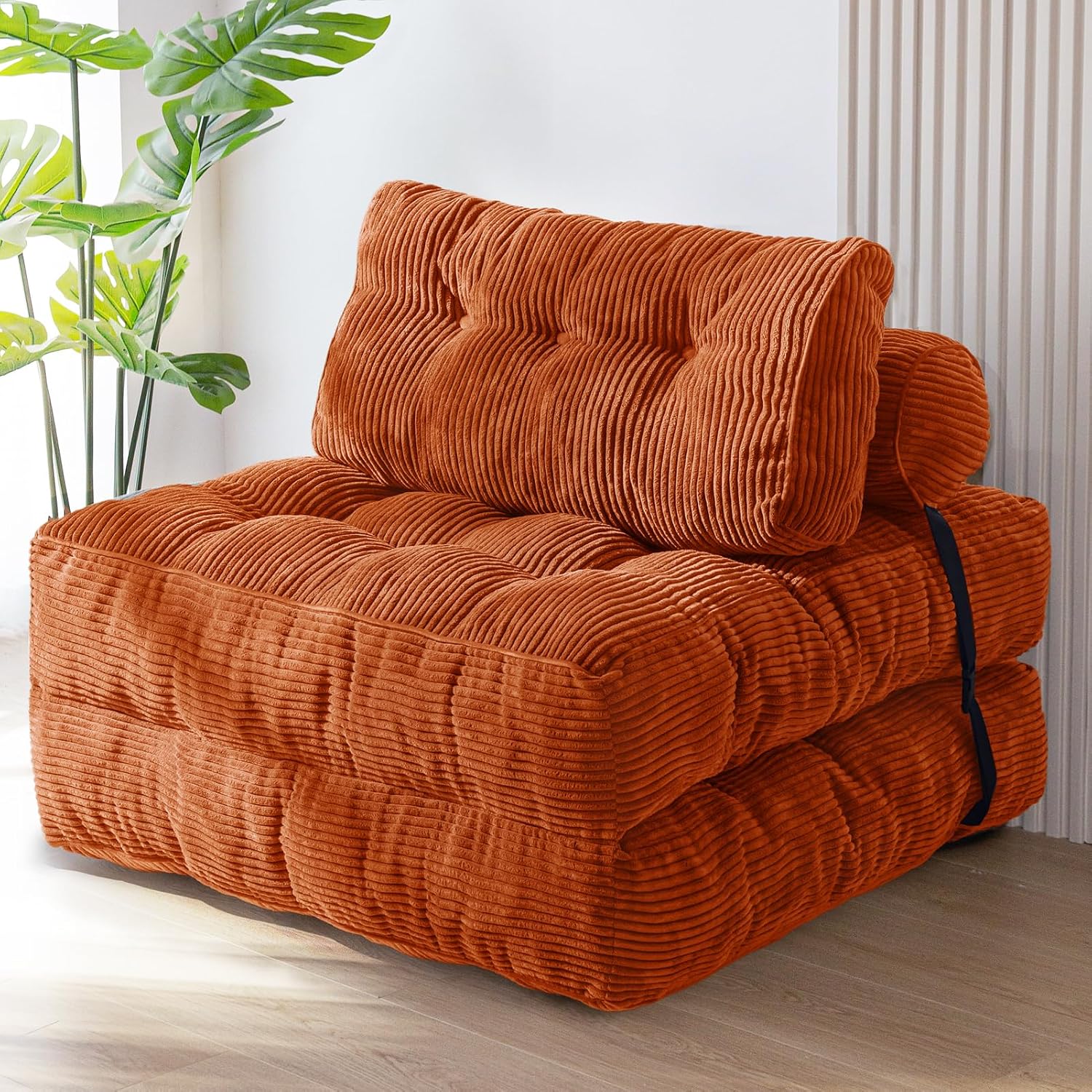 Folding Sofa Bed, Convertible Chair Bed with Pillow