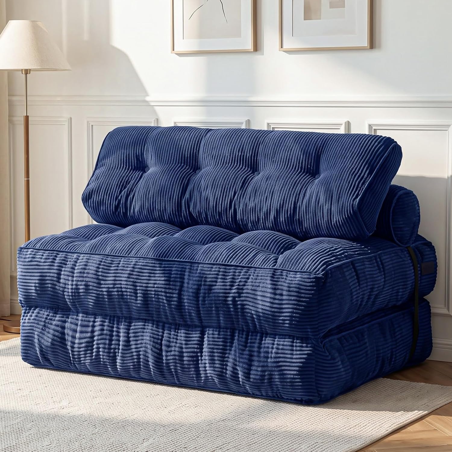 Folding Sofa Bed, Convertible Chair Bed with Pillow