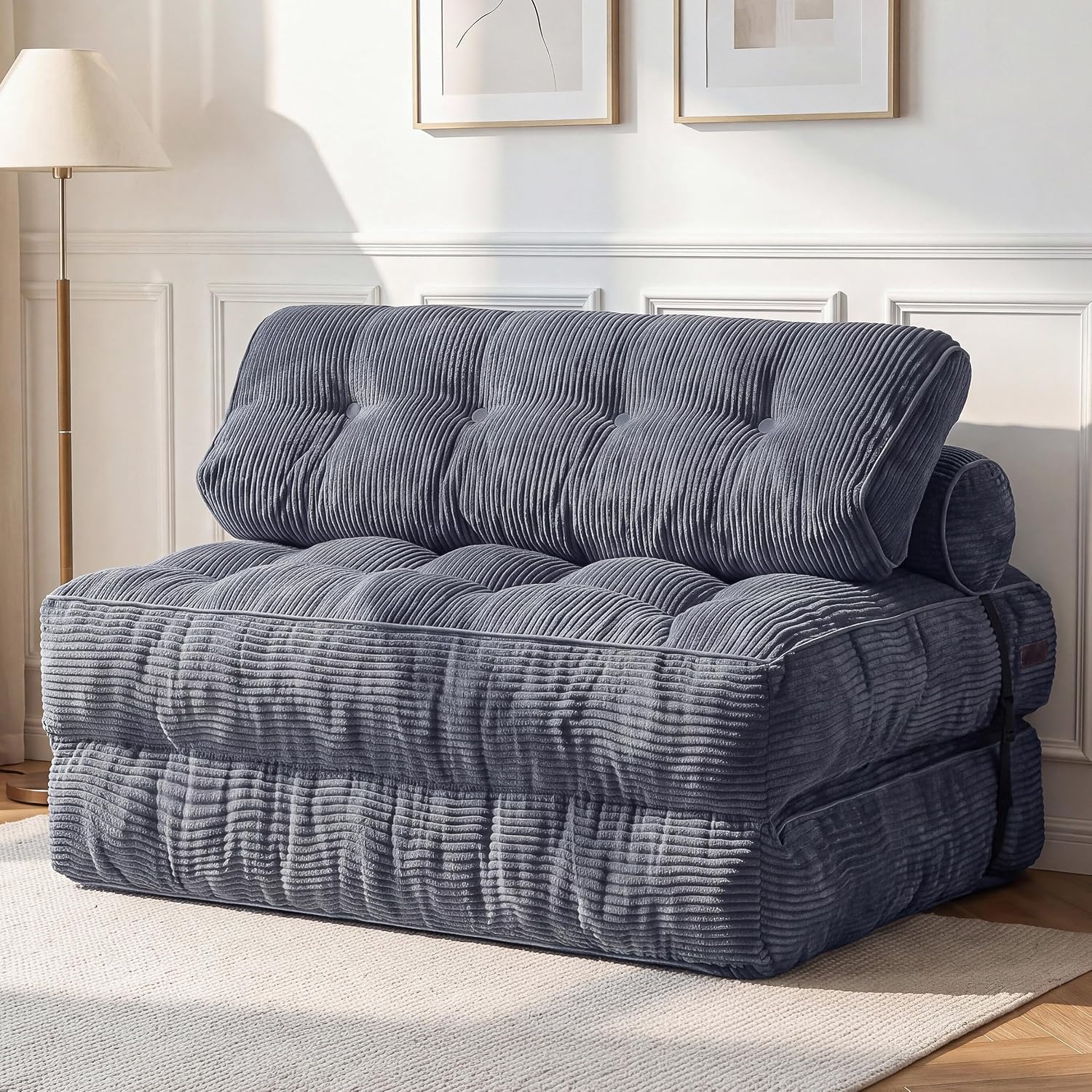 Folding Sofa Bed, Convertible Chair Bed with Pillow