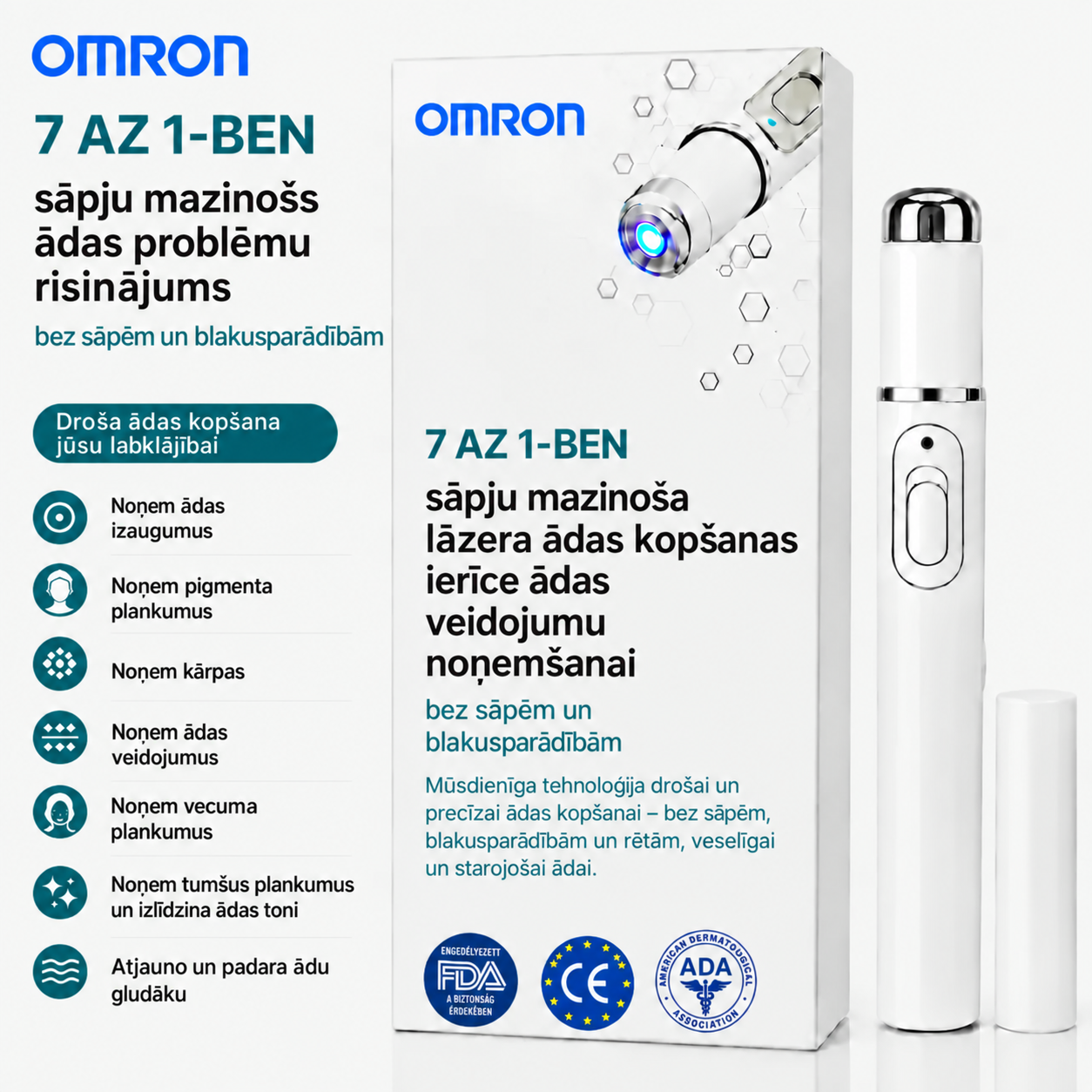 Omron™ daudzfunkcionāls dzimumzīmju noņemšanas rīks visam ķermenim – jaunākais 2026. gada modelis. Nesāpīgs un neinvazīvs ādas kopšanas risinājums. Tas ļauj ātri un bez rētām noņemt dzimumzīmes mājas apstākļos. Ražots ASV.