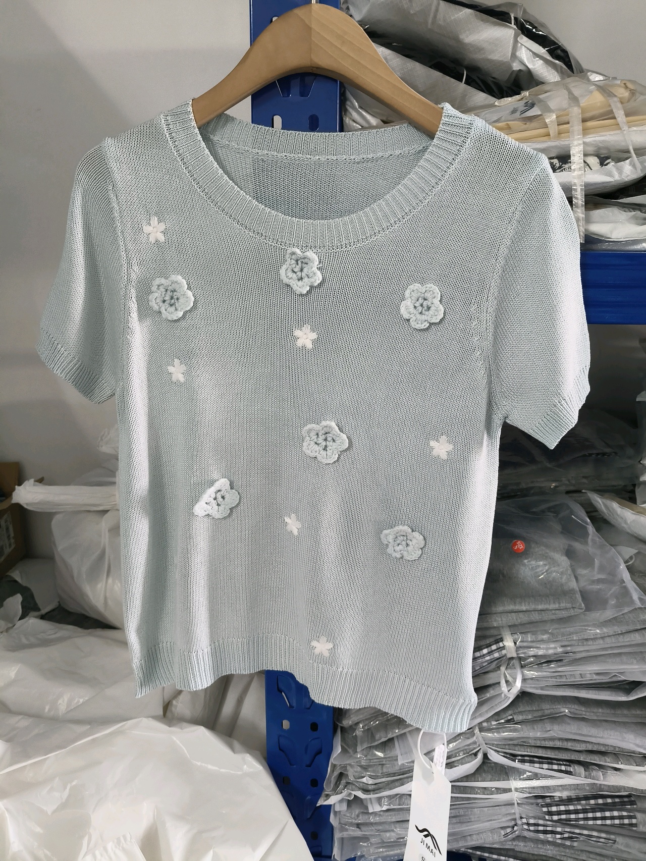 Women Summer Handmade 3D Floral Knit Top