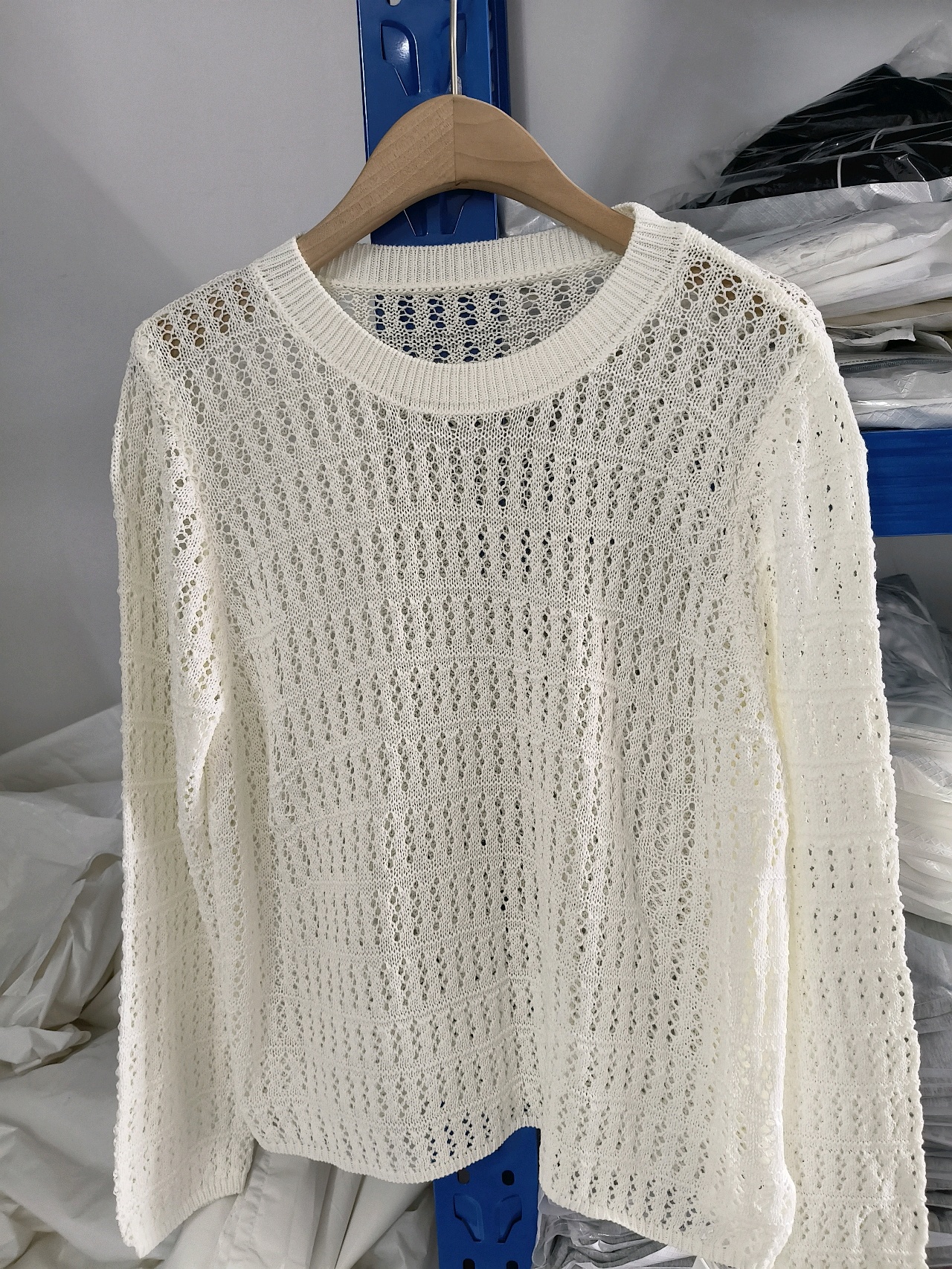 Women’s Klein Blue Openwork Knit Cover-Up